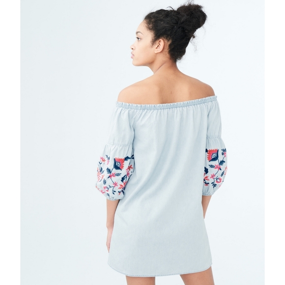AEROPOSTALE | Balloon Sleeve Chambray Dress | XS - Picture 3 of 7